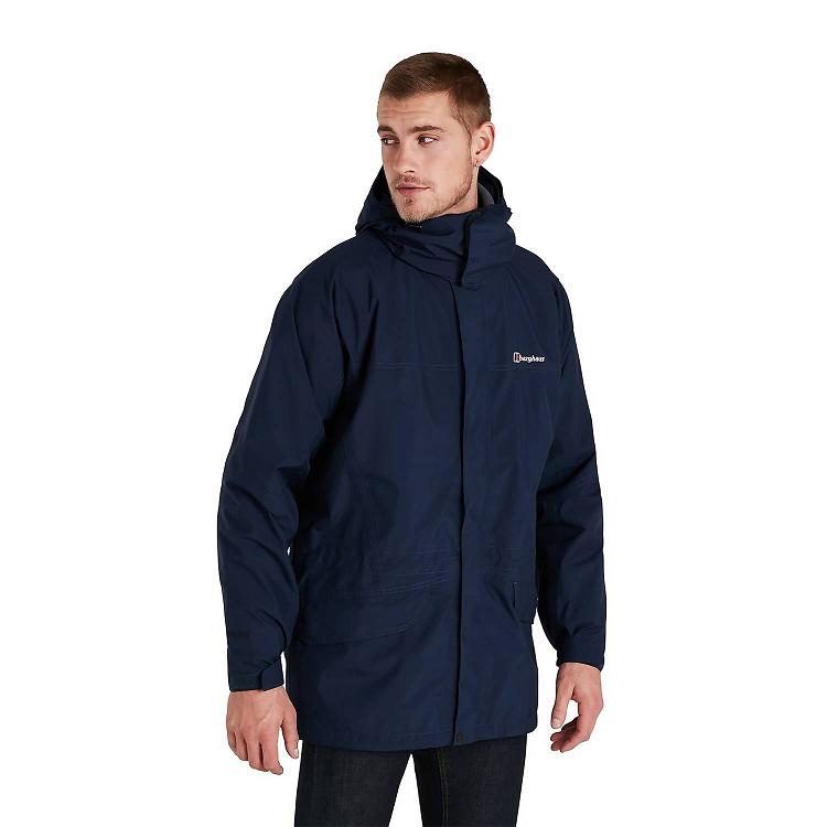 Pánska Nepremokavá Bunda Berghaus Gore Tex Cornice Interactive Tmavo Modre Slovensko 7058GVUZT